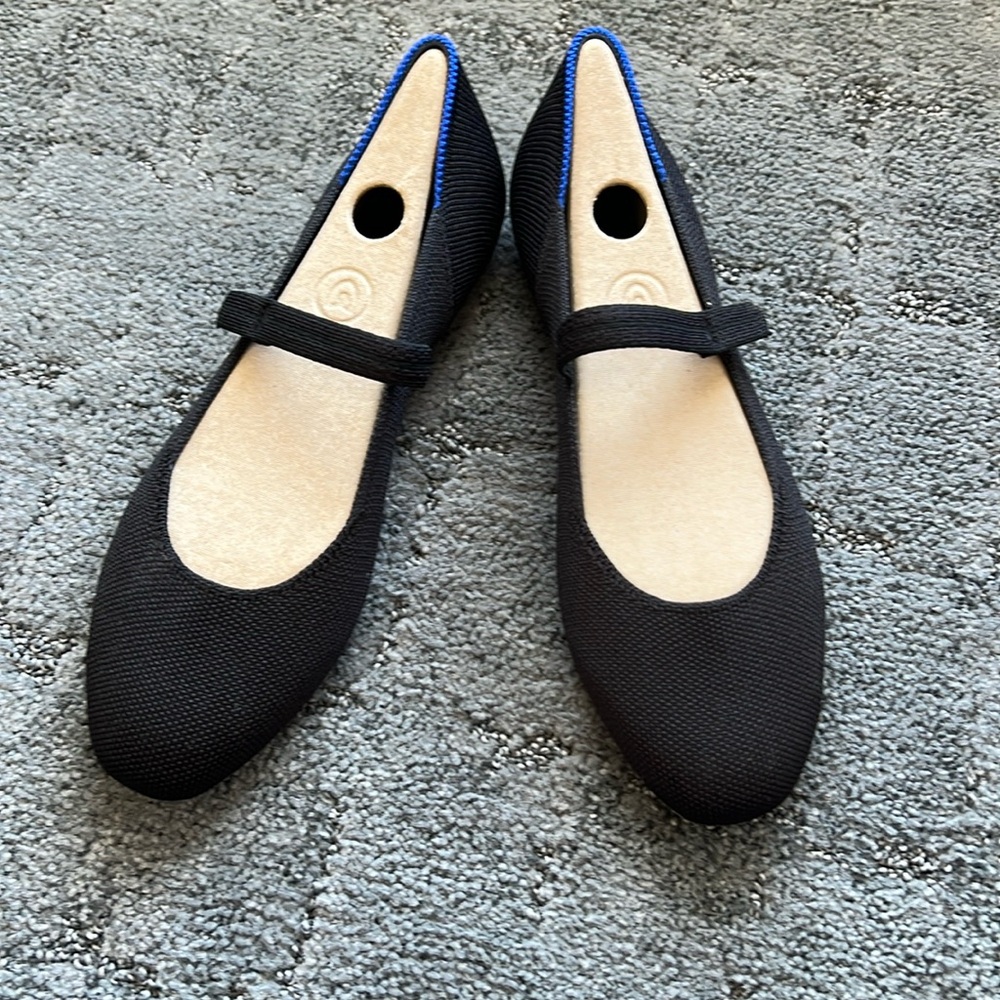 Square Mary Jane Rothys, women’s size 6, black new